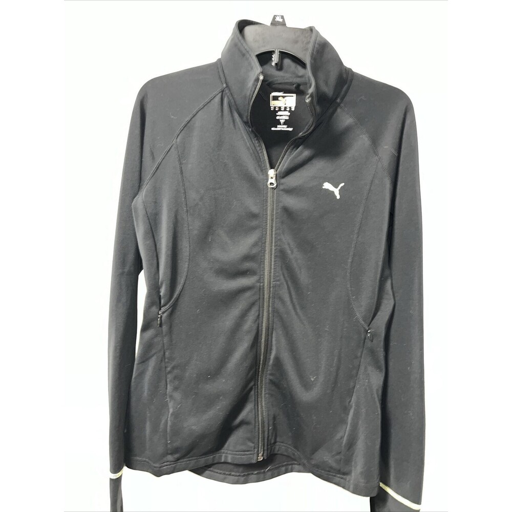 Puma Black Activewear Jacket Zip Front Dry Cell Size M
